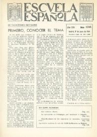 Portada:Escuela española. Año XXIV, núm. 1244, 17 de junio de 1964