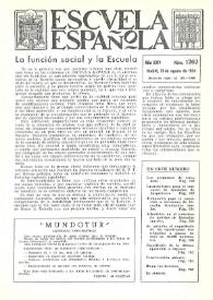 Portada:Escuela española. Año XXIV, núm. 1262, 21 de agosto de 1964
