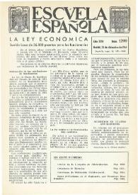 Portada:Escuela española. Año XXIV, núm. 1299, 28 de diciembre de 1964