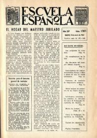 Escuela española. Año XXV, núm. 1303, 8 de enero de 1965