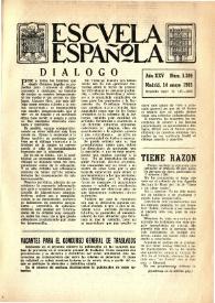 Escuela española. Año XXV, núm. 1304, 14 de enero de 1965