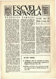 Portada:Escuela española. Año XXV, núm. 1323, 19 de marzo de 1965