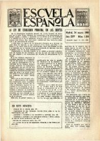 Portada:Escuela española. Año XXV, núm. 1324, 24 de marzo de 1965