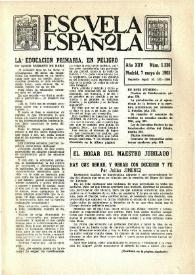 Portada:Escuela española. Año XXV, núm. 1336, 7 de mayo de 1965