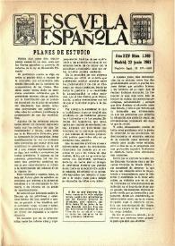 Portada:Escuela española. Año XXV, núm. 1349, 23 de junio de 1965