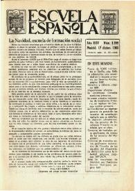 Portada:Escuela española. Año XXV, núm. 1399, 17 de diciembre de 1965