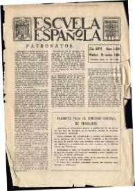 Escuela española. Año XXVI, núm. 1403, 10 de enero de 1966