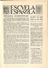 Escuela española. Año XXVI, núm. 1408, 26 de enero de 1966