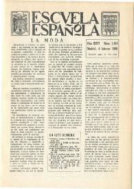 Escuela española. Año XXVI, núm. 1411, 4 de febrero de 1966