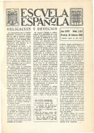 Portada:Escuela española. Año XXVI, núm. 1417, 25 de febrero de 1966