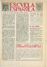 Escuela española. Año XXVII, núm. 1499, 6 de enero de 1967