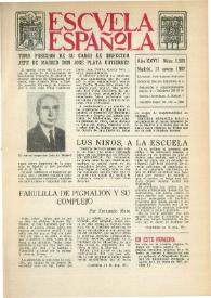 Escuela española. Año XXVII, núm. 1501, 13 de enero de 1967