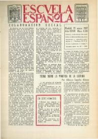 Escuela española. Año XXVII, núm. 1505, 27 de enero de 1967