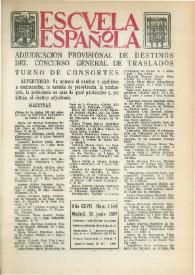 Portada:Escuela española. Año XXVII, núm. 1544, 13 de junio de 1967