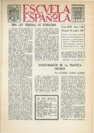 Portada:Escuela española. Año XXVII, núm. 1581, 20 de octubre de 1967