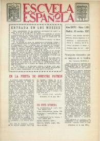 Portada:Escuela española. Año XXVII, núm. 1591, 24 de noviembre de 1967