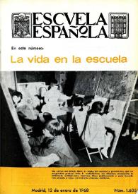 Portada:Escuela española. Año XXVIII, núm. 1605, 12 de enero de 1968