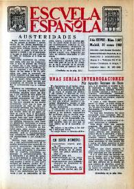 Escuela española. Año XXVIII, núm. 1607, 19 de enero de 1968