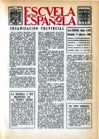 Escuela española. Año XXVIII, núm. 1613, 9 de febrero de 1968