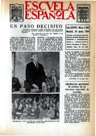 Portada:Escuela española. Año XXVIII, núm. 1648, 26 de junio de 1968