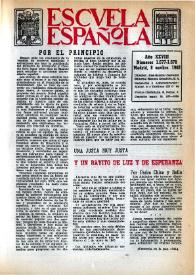 Portada:Escuela española. Año XXVIII, núm. 1677- 1678, 8 de noviembre de 1968
