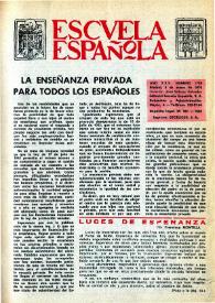 Escuela española. Año XXX, núm. 1788, 9 de enero de 1970
