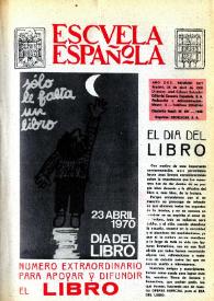 Portada:Escuela española. Año XXX, núm. 1817, 24 de abril de 1970