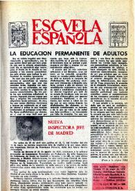 Portada:Escuela española. Año XXX, núm. 1823, 15 de mayo de 1970