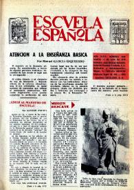 Portada:Escuela española. Año XXX, núm. 1832, 17 de junio de 1970