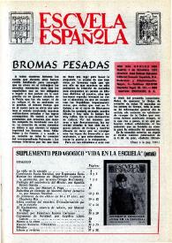 Portada:Escuela española. Año XXX, núm. 1882, 3 de diciembre de 1970