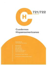 Portada:Cuadernos Hispanoamericanos. Núm. 721-722, julio-agosto 2010