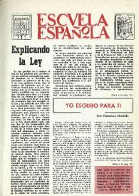 Escuela española. Año XXXI, núm. 1891, 8 de enero de 1971