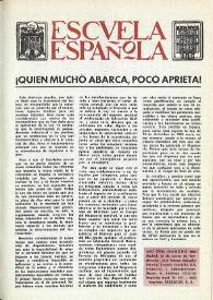 Escuela española. Año XXXI, núm. 1893, 15 de enero de 1971
