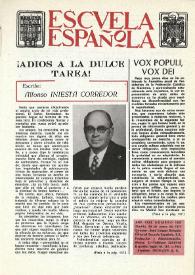 Escuela española. Año XXXI, núm. 1897, 29 de enero de 1971