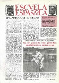 Portada:Escuela española. Año XXXI, núm. 1949, 19 de agosto de 1971