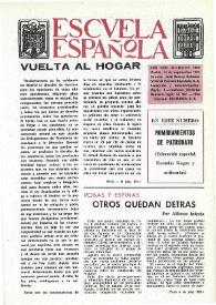 Portada:Escuela española. Año XXXI, núm. 1954, 15 de septiembre de 1971