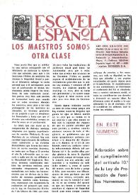 Portada:Escuela española. Año XXXI, núm. 1965, 29 de octubre de 1971
