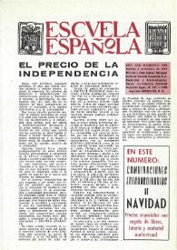 Portada:Escuela española. Año XXXI, núm. 1966, 3 de noviembre de 1971