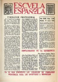 Escuela española. Año XXIX, núm. 1696, 15 de enero de 1969