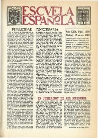 Escuela española. Año XXIX, núm. 1699, 22 de enero de 1969