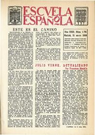 Escuela española. Año XXIX, núm. 1701, 31 de enero de 1969