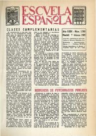Escuela española. Año XXIX, núm. 1703, 7 de febrero de 1969