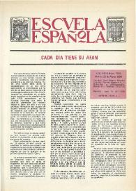 Portada:Escuela española. Año XXIX, núm. 1733, 23 de mayo de 1969