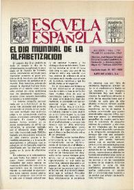 Portada:Escuela española. Año XXIX, núm. 1759, 11 de septiembre de 1969