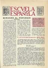 Portada:Escuela española. Año XXIX, núm. 1771, 22 de octubre de 1969