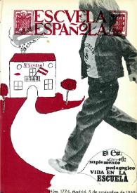 Portada:Escuela española. Año XXIX, núm. 1774, 5 de noviembre de 1969