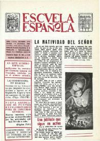 Portada:Escuela española. Año XXIX, núm. 1785, 19 de diciembre de 1969
