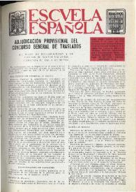 Portada:Escuela española. Año XXXII, núm. 2012, 8 de mayo de 1972