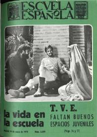 Portada:Escuela española. Año XXXII, núm. 2019, 19 de mayo de 1972