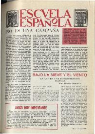 Portada:Escuela española. Año XXXII, núm. 2023, 9 de junio de 1972